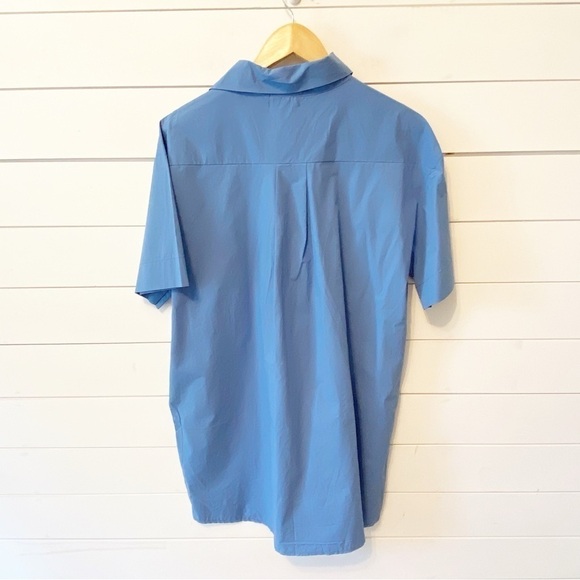 NWTs Oak + Fort | Cobalt Blue Button Down Shirt Dress Size small - Picture 5 of 12